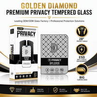 Protection d'écran en verre trempé anti-espionnage personnalisée OEM 9H 2.5D anti-rayures pour iPhone Duo 17 18 Pro Max Air 15 Plus