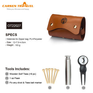 Ensemble d'accessoires de golf compacts et attrayants avec étui suspendu haut de gamme Kit de flacons de golf Cadeau de Noël incroyable pour les fans de golf - Product Image 3