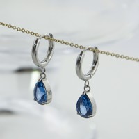 Pendientes de Mujer de Acero Inoxidable 316L de Alta Calidad, Estilo Europeo de Lujo Ligero, con Circonitas Multicolores