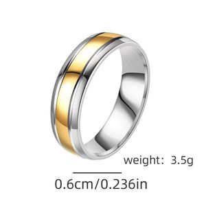 커플을위한 2024 스테인레스 스틸 패션 반지 도매 결혼 약혼 파티 기념일 기념 보석 - Product Image 2