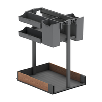 ARTSTEEL Organisateur de tiroir à épices et assaisonnements de cuisine multifonctionnel 3 faces en alliage d'aluminium durable et écologique – Garantie 1 an