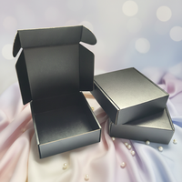 Boîte cadeau en kraft noir, emballage robuste pour cadeaux généraux, écologique, finition lisse, personnalisable, légère et portable