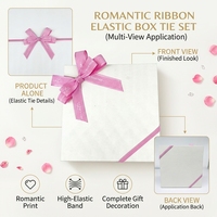 Vente en gros de bandeaux élastiques personnalisés de luxe imprimés avec des nœuds papillon, durables, écologiques, en polyester, pour la Saint-Valentin, Noël, anniversaire