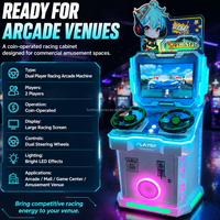 Machine de jeu de course de voitures rapide attrayante pour deux joueurs, pour enfants de 6 ans et plus, avec garantie d'un an, jeu d'arcade de course
