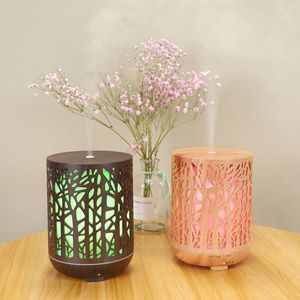 Humidificador de aire ultrasónico para el hogar, difusor de Aroma para aceites esenciales, aromaterapia, en Color madera con luz, 300ml - Product Image 1