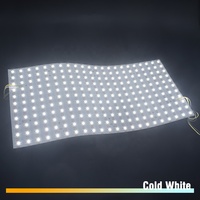 Bande lumineuse LED réglable 484LED Aluminium+PC Bandes lumineuses intelligentes 2700K+6500K DC24V Feuille flexible Contrôlée par Wi-Fi Dimmable Paysage