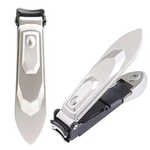 High Quality Stainless Steel Nail Clipper with Catcher Anti-Splash Large Cuticle Clippers for Fingers and Toes-Wholesale