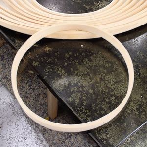 8-40cm DIY Cadre de ventilateur attrape-rêves en bambou écologique, cercle en bois tressé, technique de gravure et de peinture - Product Image 2