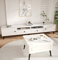 Table basse en bois massif de luxe nordique, hauteur réglable, plateau relevable, mobilier moderne pour salon