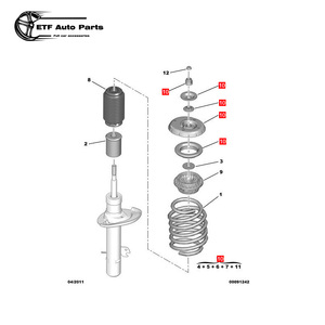 Kit de fixation d'amortisseur avant pour Peugeot 208 2008 301 5031F2 5031.F2 Kit d'amortisseur de suspension - Product Image 6