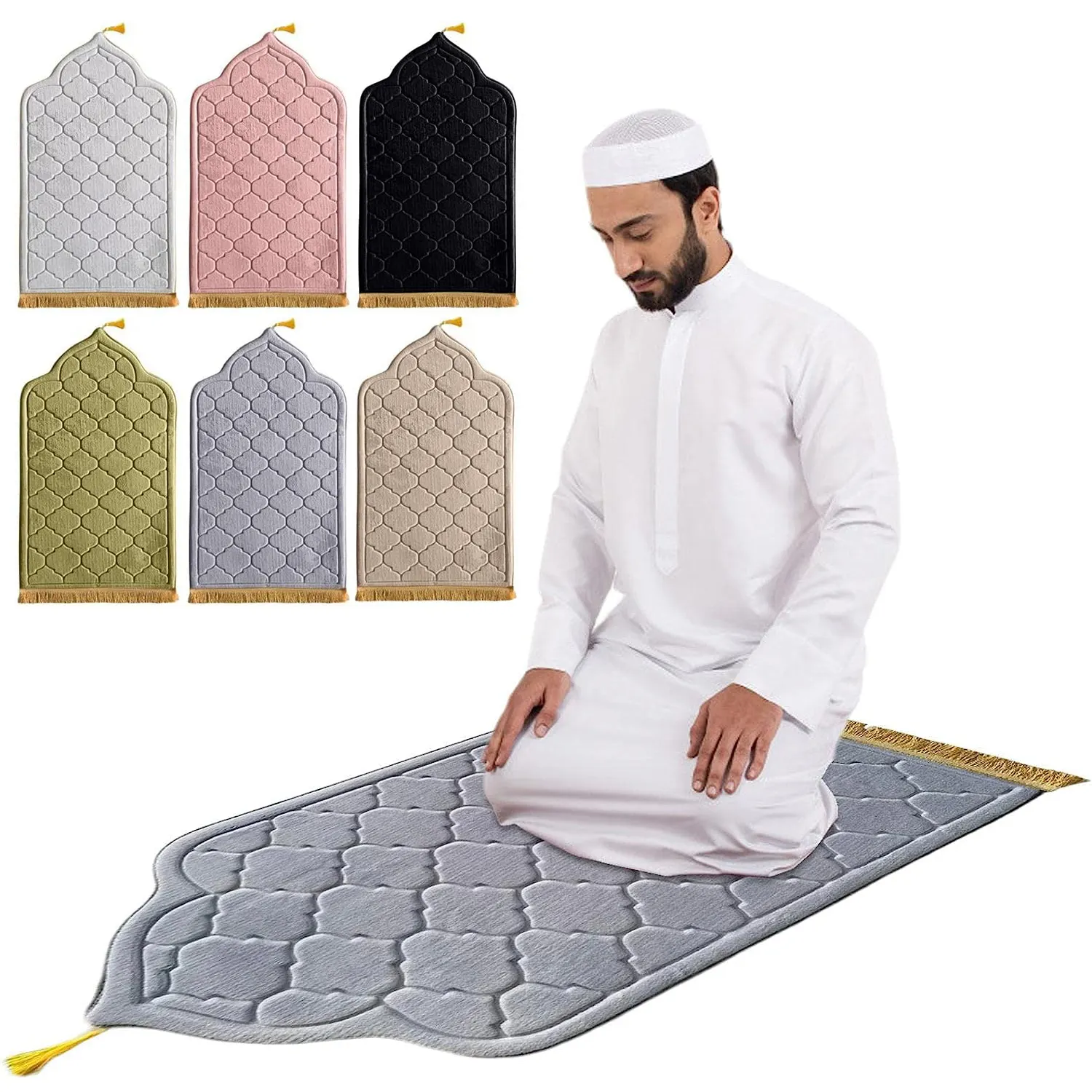 Tapis de prière musulman islamique Tapis de prière musulman en mousse épaisse Tapis de prière islamique