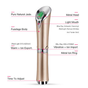 Gezicht Anti Veroudering Toverstaf Natuurlijke Jade Warmte Trillingen Massage Oog Schoonheidsapparaat Met Warmte Compressie Onder Oogmassage Apparatuur - Product Image 1
