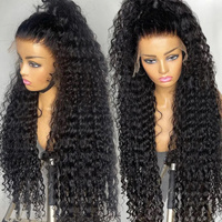 Perruque Full Lace HD sans colle, cheveux humains bruts vietnamiens 12A bouclés, prête à l'emploi quotidienne et pour les fêtes, avec une ligne de cheveux naturelle, douce et rebondissante