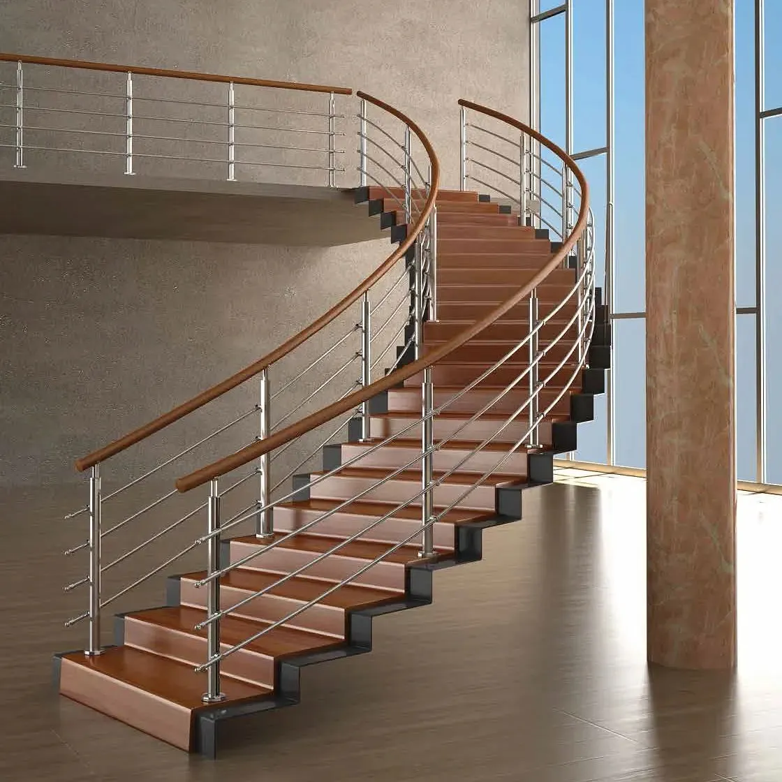 GB meilleure vente intérieure extérieure en acier inoxydable, Balustrades d'escalier balcon main courante escalier balustrade système Balustrades et mains courantes
