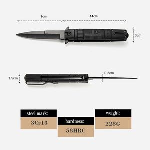Cuchillo Táctico Plegable de Plástico para Supervivencia al Aire Libre, Caza, Camping, Defensa Personal, Hoja Única, EDC, Emergencia - Product Image 3