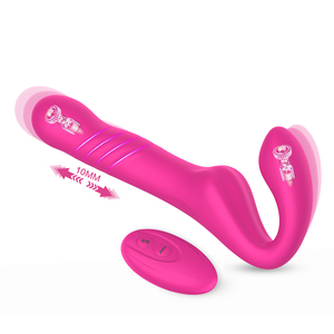 Flexible Pussy <strong>Pump</strong> <strong>Penis</strong> Double -ended Vibrator, Realistic Strap on Dildo for Couples, Insert Length 80mm, 135mm - Product Image 3