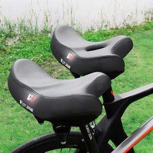 <span class=keywords><strong>Selle</strong></span> de vélo extra large et confortable en cuir <span class=keywords><strong>souple</strong></span> épaissi, design ventilé, ajustement universel simple <span class=keywords><strong>pour</strong></span> hommes et femmes, multi-usages - Product Image 6