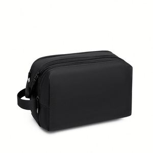 Bolsa de Cosméticos de Viaje - Material Resistente y Práctico, Repelente al Agua, Cierre de Cremallera, Estilo Casual, Correa de Mano Ecológica - Product Image 1