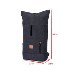 Manufacturer Premium Canvas Rucksack Roll Top Outdoor Waterproof Anti Theft Laptop <b>Backpack</b> Custom logo - Product Image 3