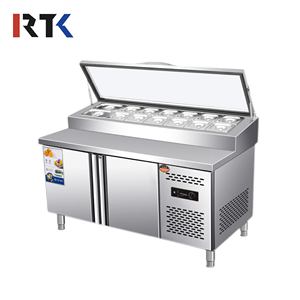 <span class=keywords><strong>Table</strong></span> de préparation réfrigérée RTK pour sandwichs, <span class=keywords><strong>table</strong></span> de préparation commerciale pour pizzas, comptoir réfrigérant pour salades, réfrigérateur de taille personnalisée - Product Image 3