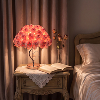 Lampe de bureau en forme de rose, lumière de table LED romantique avec support en forme de cœur en cristal, idéal pour la Saint-Valentin, cadeau de mariage, décoration de chambre à coucher