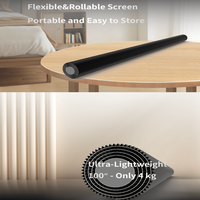 Écran de projection portable Fscreen, série ZigZag, Fresnel ALR, 100 pouces, pour projecteur à longue portée, home cinéma