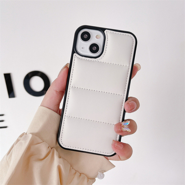 Fashionable Puffer Phone Case for iPhone 15 14 13 12 Pro 11 Pro Max Colorful down Jacket Inspired by RuPaul Mobile Back Cover