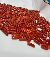 Pierres précieuses de corail rouge naturel Forme de capsule Corail italien naturel Cabochons de haute qualité faits à la main