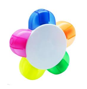 कस्टम प्लास्टिक हाथ आकार 5pcs पैक हाइलाइटर कलम के लिए बच्चों फूल आकार हाइलाइटर - Product Image 4