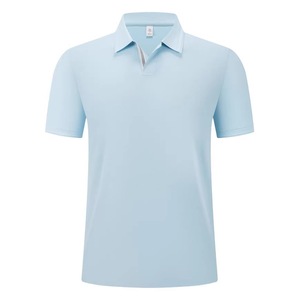 Seamless Sant Microfiber Seagull Collar Short Sleeve Polo Shirt Unisex Breathable Summer Workwear T-Shirt Light Green - Product Image 4