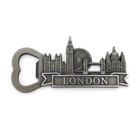 Ouvre-bouteille personnalisé de Londres, aimant de réfrigérateur en alliage de zinc, relief 3D, skyline, Big Ben, Tower Bridge, souvenir touristique, cadeau