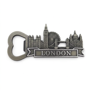 Ouvre-bouteille personnalisé de Londres, aimant de réfrigérateur en alliage de zinc, relief 3D, skyline, Big Ben, Tower Bridge, souvenir touristique, cadeau - Product Image 1