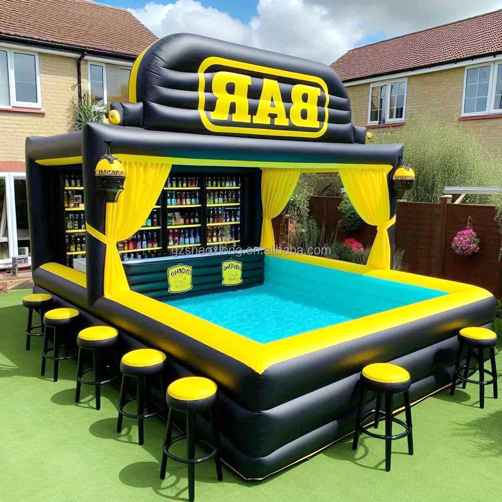 Barra Inflable De Piscina 75x50x12 Cm | Bandeja Flotante Con Asas Para Bebidas Y Snacks | Accesorio De Fiesta En La Playa Y Piscina