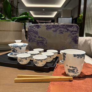 Wholesale Blue Tiger Porcelain Coffee Tea Ceramic <b>Cups</b> Bone China Coffee Tea <b>Cup</b> <b>Set</b> for Gift - Product Image 5