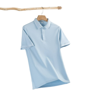 Camiseta polo personalizada GSM para hombre, antiarrugas, estilo urbano, manga corta, mezcla de poliéster/algodón, 180g, camisetas polo lisas. - Product Image 1
