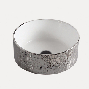 Lavabo moderne <span class=keywords><strong>CORONIS</strong></span> à poser sur comptoir, en céramique, finition or électrolytique, résistant aux rayures, facile à nettoyer, 9L - Product Image 4