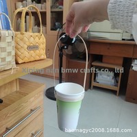 Petit panier rond en bambou tressé pour porte-gobelets de thé au lait et de café, artisanat populaire DIY, artisanat artistique
