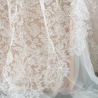 Français poisson fil de soie broderie Guipure dentelle suisse français dentelle robe de mariée garniture robe de mariée robe de soirée accessoires