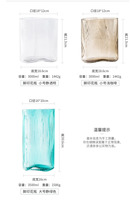 Lalique ELYSEE Style Français Cristal Coloré Décor À La Maison Cristal Irrégulier Vase Clair noir transparent bleu ciel Europe Couleur