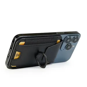 그립이 있는 3-in-1 마그네틱 전화 카드 홀더, MagSafe 지갑 및 전화 스탠드, 전화 링이 있는 자석 전화 지갑과 호환 가능