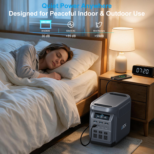 Centrales électriques portables ABOK 1800W LiFePO4 avec PD 140W, USB-C, QC3.0, prise 12V, générateur solaire portable double MPPT pour la maison, l'extérieur et les camping-cars - Product Image 5