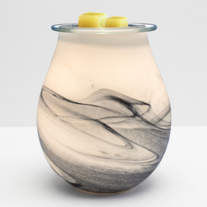 Diffuseur d'aromathérapie en verre tourbillonné noir et blanc Crystal Coast, porte-encens aromatique très parfumé, décoratif pour la maison - Product Image 1