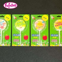 Sucettes de remplacement de bonbons arc-en-ciel colorés, ronds et plats, sans sucre, populaires