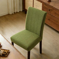 Chaise de salle à manger capitonnée minimaliste moderne, dossier haut en tissu avec pieds en métal noir, mobilier de salon pour la maison