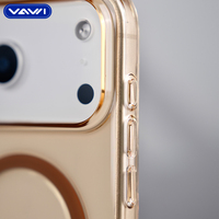 VAWI C003 Étui transparent magnétique en PC pour Samsung S23 S24 S25 Ultra Étui de téléphone antichoc pour iPhone 11~17 Pro Max