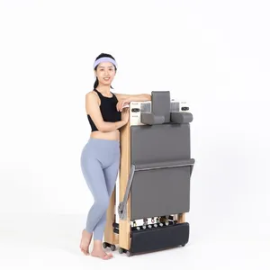 Pilates Cải Cách Yoga chuyên nghiệp tập thể dục gỗ Pilates Máy Giường gỗ sồi phong Pilates có thể gập lại Cải Cách