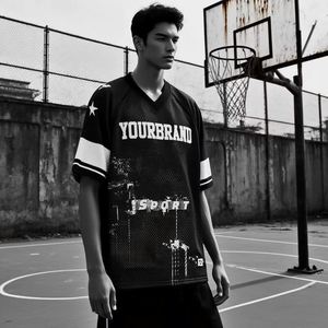 เสื้อฟุตบอลผู้ชายแบบตาข่ายสไตล์เรโทรคุณภาพสูงปี 2025 ปรับแต่งได้ พิมพ์ลาย ระบายอากาศ แขนสั้น ไซส์ใหญ่ สั่งทำได้ - Product Image 2