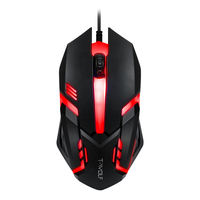 Kit Clavier et Souris Gaming Ergonomique T-WOLF TF230 – Vente en Gros, Économique, Rétroéclairé, USB Filaire, Disposition Arabe, 3 Boutons, Ambidextre
