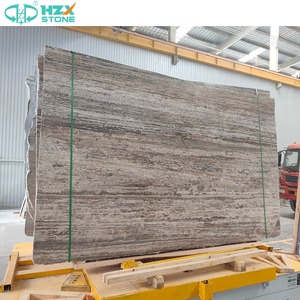 Azulejos y losas de travertino gris plateado <span class=keywords><strong>italiano</strong></span> auténtico HZX, suelos de piedra Natural Premium, fachadas, cantera directa - Product Image 2