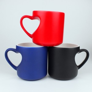 Taza Mágica de Cerámica con Asa para Parejas, que Cambia de Color con Transferencia Térmica por Sublimación, Acabado Mate, de la Marca Manufacturers Dig Nest - Product Image 2